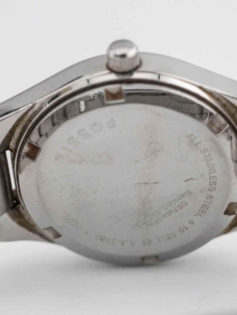 Fossil AM3582 Crystal Bezel 10 ATM Quartz Analog Women's Watch New Battery